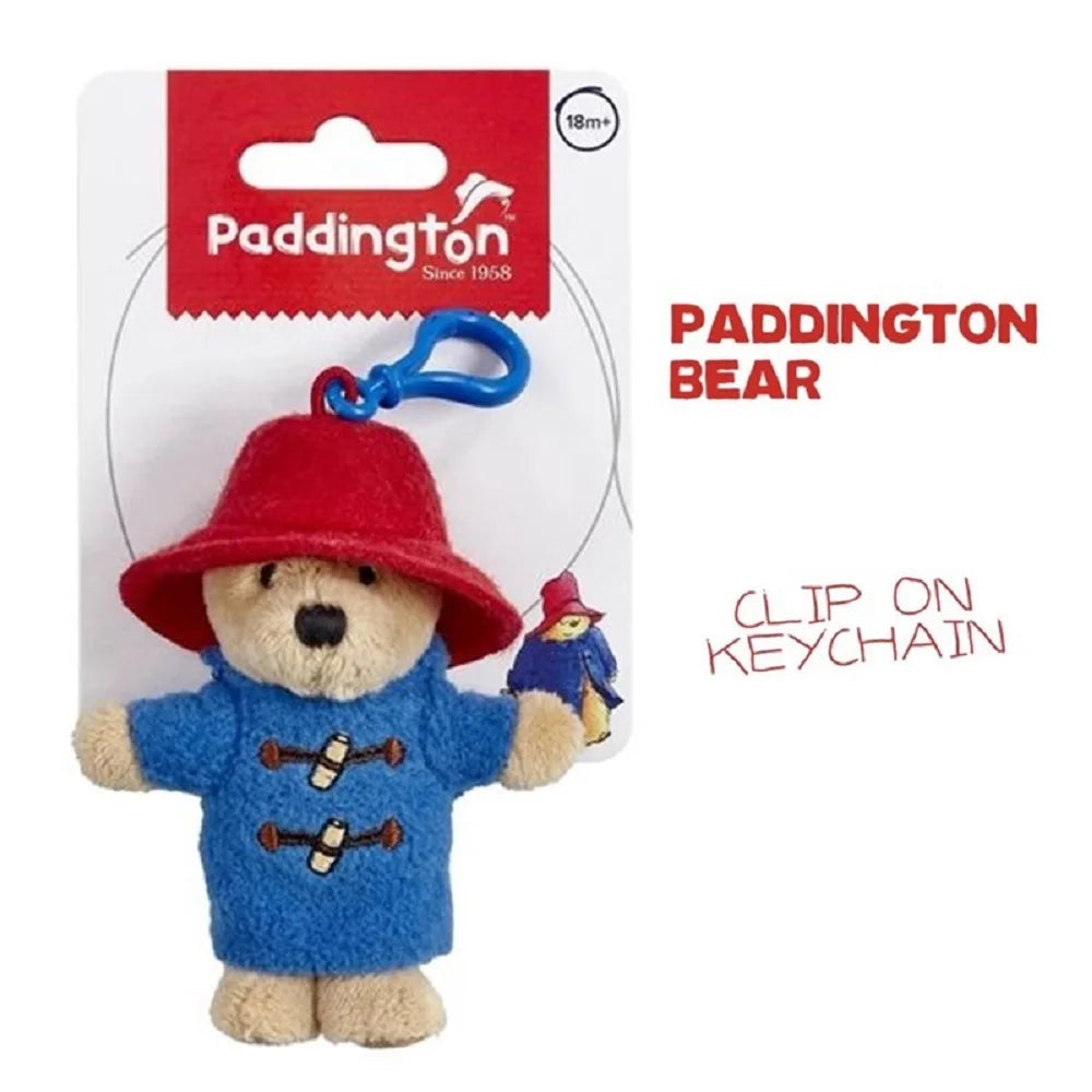 Cartoon Pattine Bear action figure Dish Tie Bear plush doll pendant Children's holiday gift bag decoration cute key chain 10cm