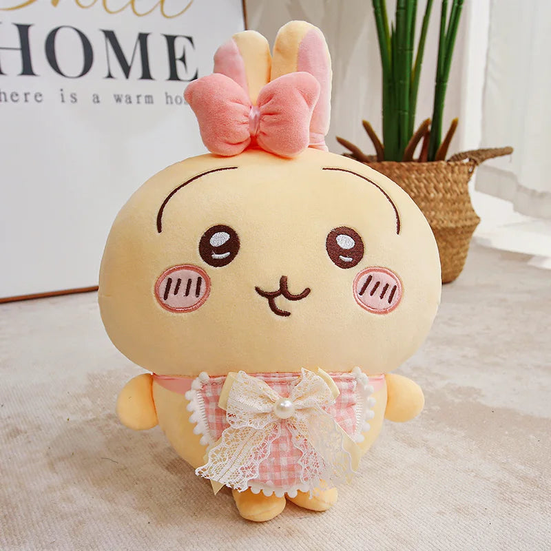 Cartoon Usachi Chiikawa Wear Clothes Plush Toy Jiikawa Hachi Self-deprecating Bear Stuffed Doll Home Decor Pillow Kids Gifts