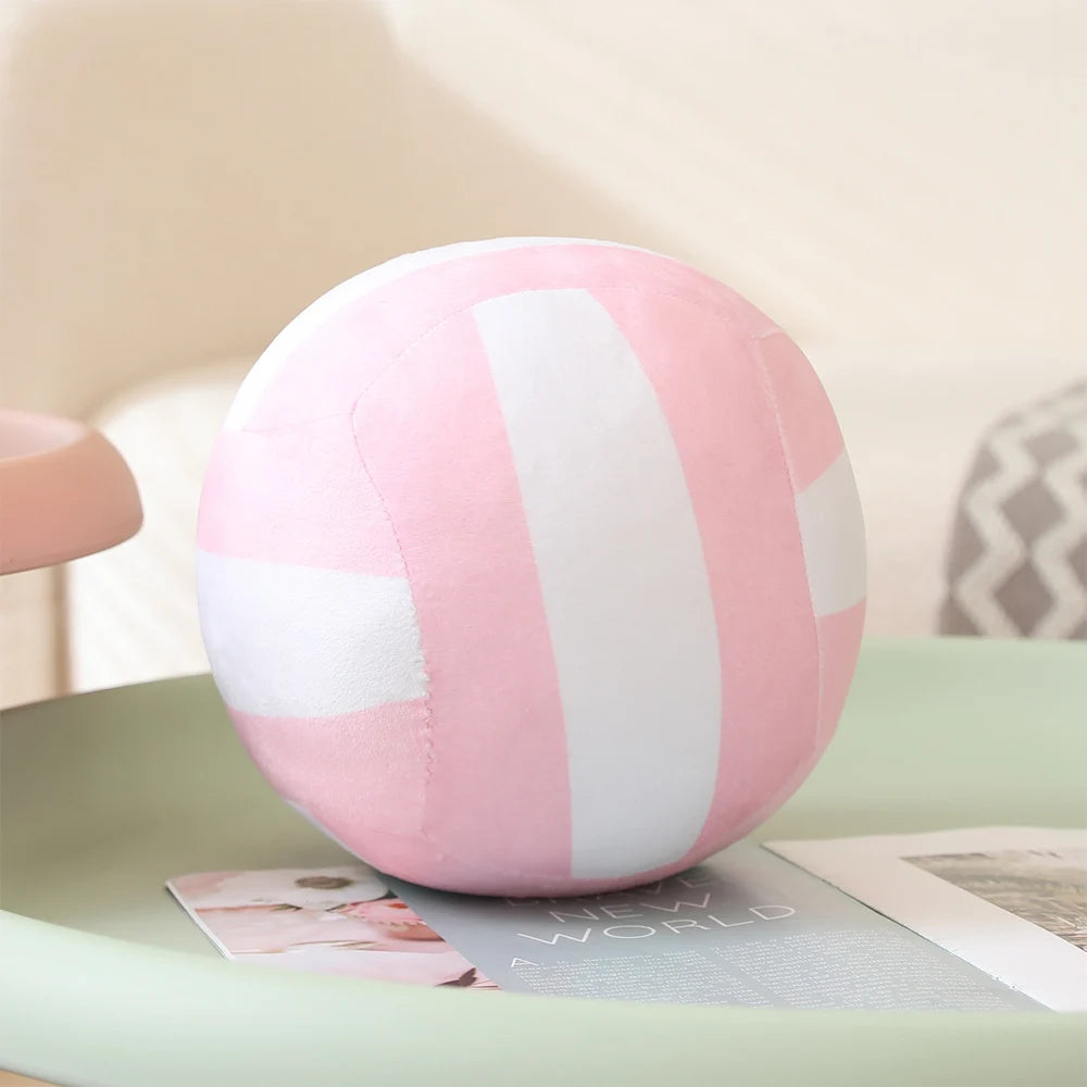 Hot Sale Kawaii Simulation Volleyball Plush Toy Cute Volleyball Props Pillow Accompany Kids Soft Gifts for Girls Boys Room Decor