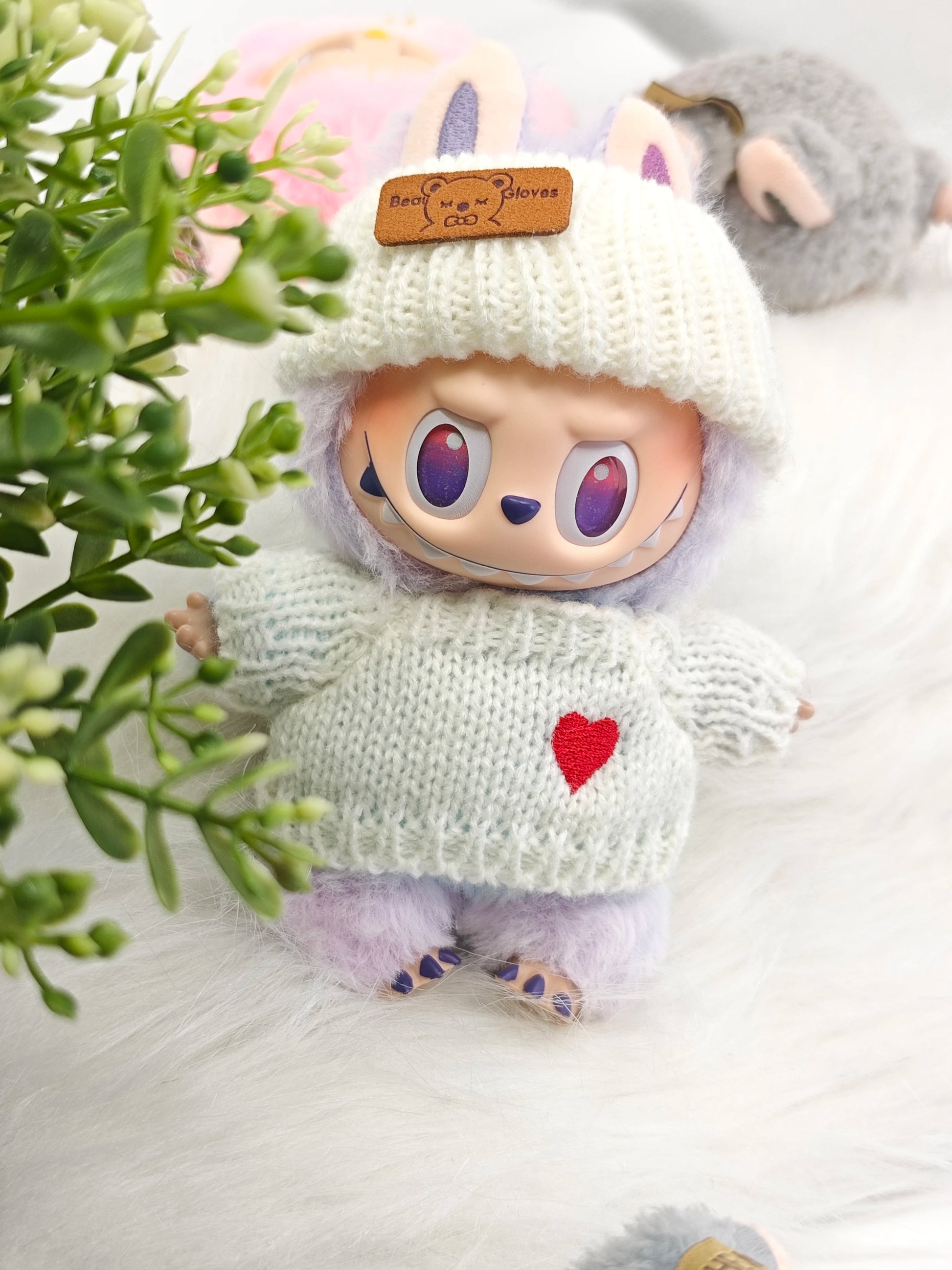 Blind Boxes Sweet Character For Labubu Monster Series Clothes Mystery Kids Charming Toy Fluffy Adorable Huggable Present Lovable