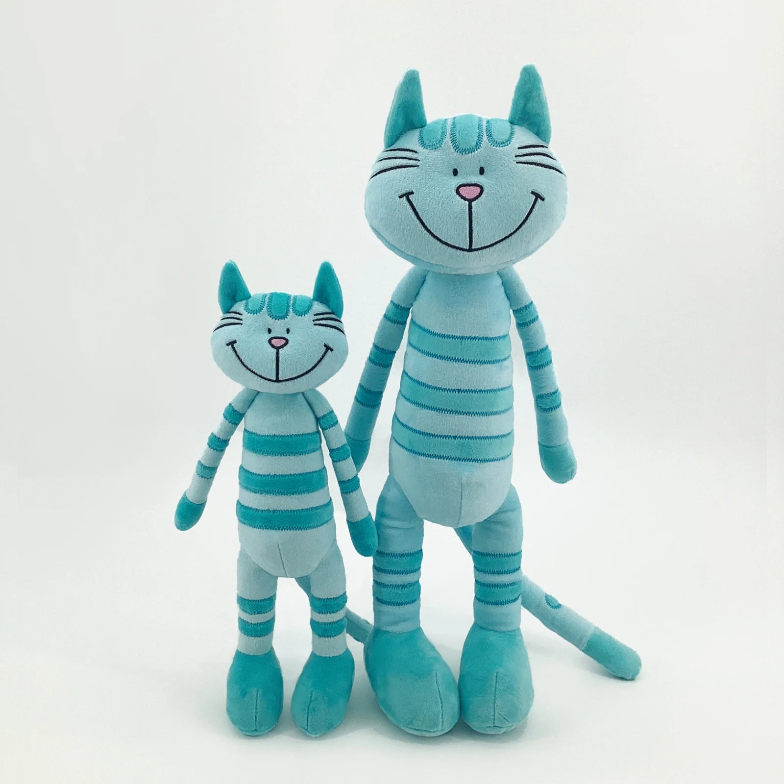“MR Vivicare Striped Cat Plush Dolls - 35cm/45cm Soft Cuddly Stuffed Animals, Cute Smiling Cat Toys for Kids & Adults, Cozy Companion for Bedroom & Nursery”