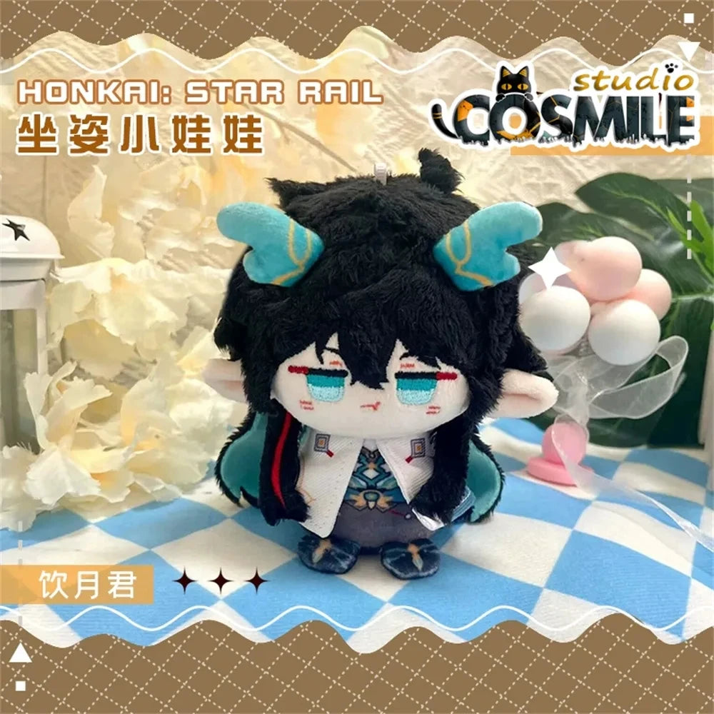 New 10cm Game Honkai: Star Rail Plush Aventurine Dr. Ratio Cute Plush Cartoon Blade Dolls Bag Pendant Keychain Gift