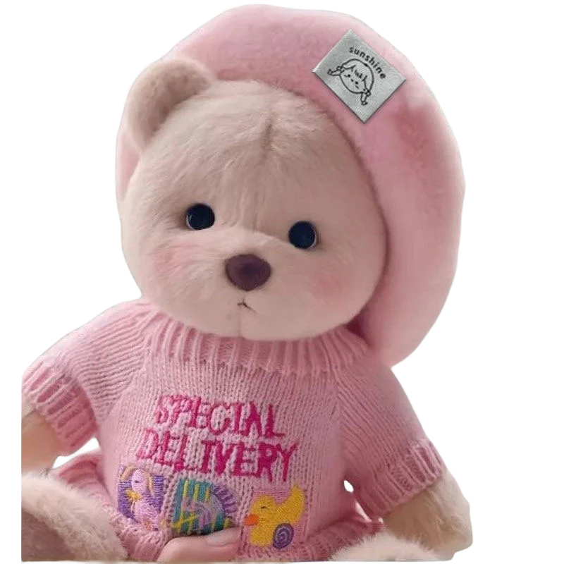30cm Handmade Teddy Tale Bear Plush Toy Change Dress Baby Crawling Cloth Girl Hug Cuddly Plushie Doll for Girlfriend Gift