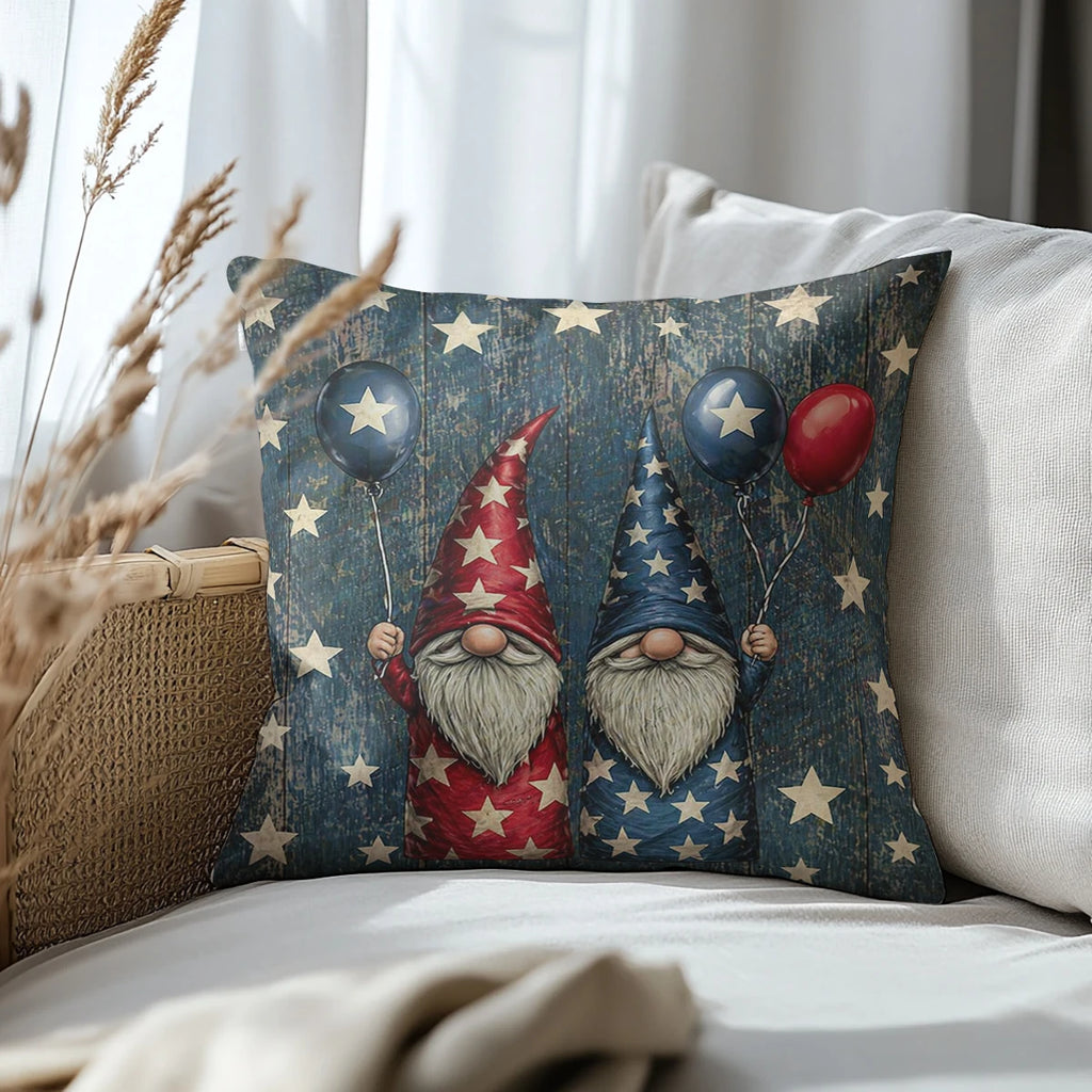 Midnight Cottage Printed Pillow Cover – 44 × 44 cm