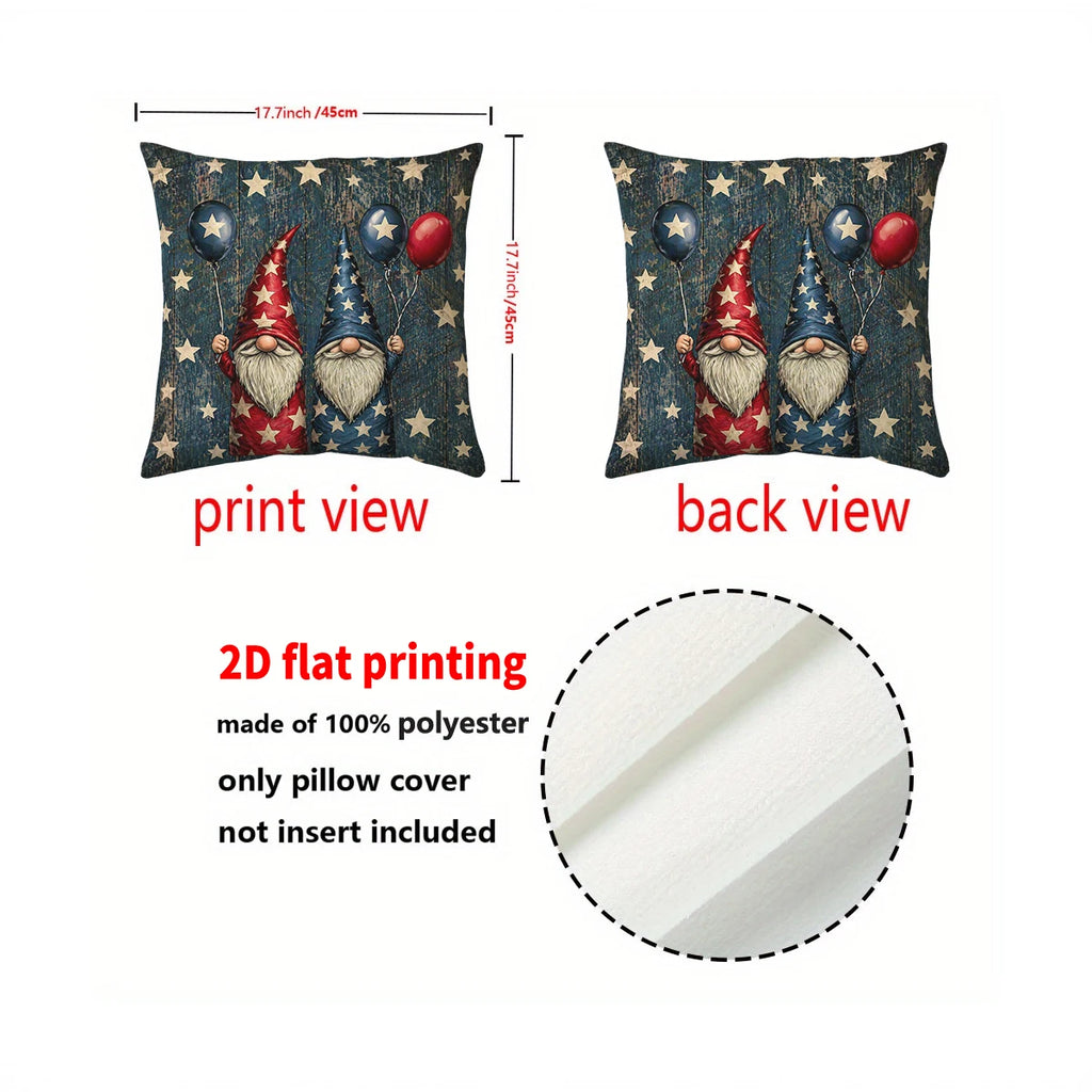 Midnight Cottage Printed Pillow Cover – 44 × 44 cm