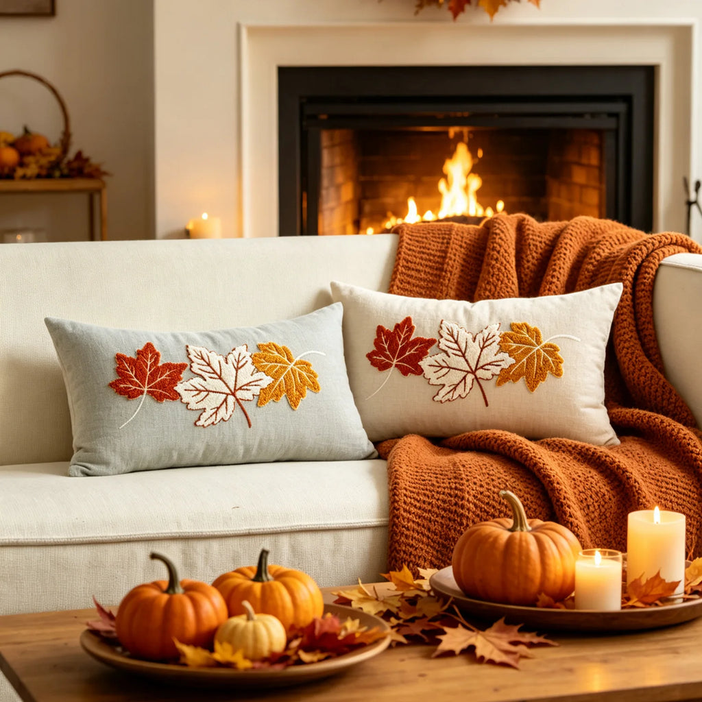 Autumn Harvest Lumbar Pillow Cover – 30 × 50 cm