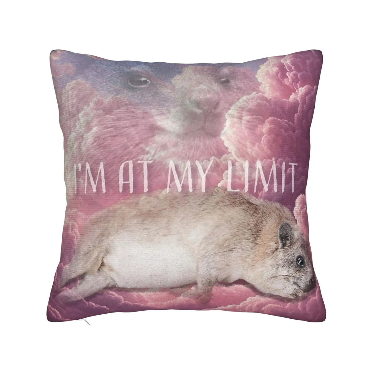 Bow-Tied Rock Hyrax Printed Pillow Cover