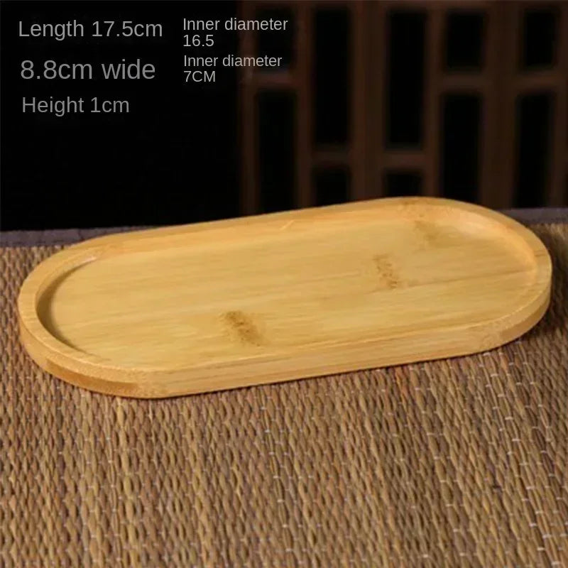 Natural Bamboo Plant Saucer and Mini Decorative Tray, Choice of Round, Oval, Heart, Square and Rectangle Styles
