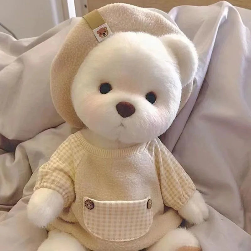 30cm High Quality Handmade Bear Plush Toy Cosplay Change Dress Cloth Girl Hug Cuddly Plushie Doll for Girlfriend Christmas Gift