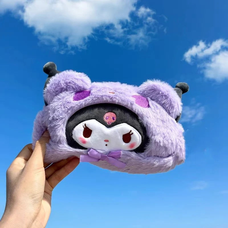 “Kawaii Plush Pencil Case - Cute Character-Themed Fluffy Pen Pouch, Soft Stuffed Stationery Organizer for School & Office, Adorable Storage for Pens, Pencils & Supplies”