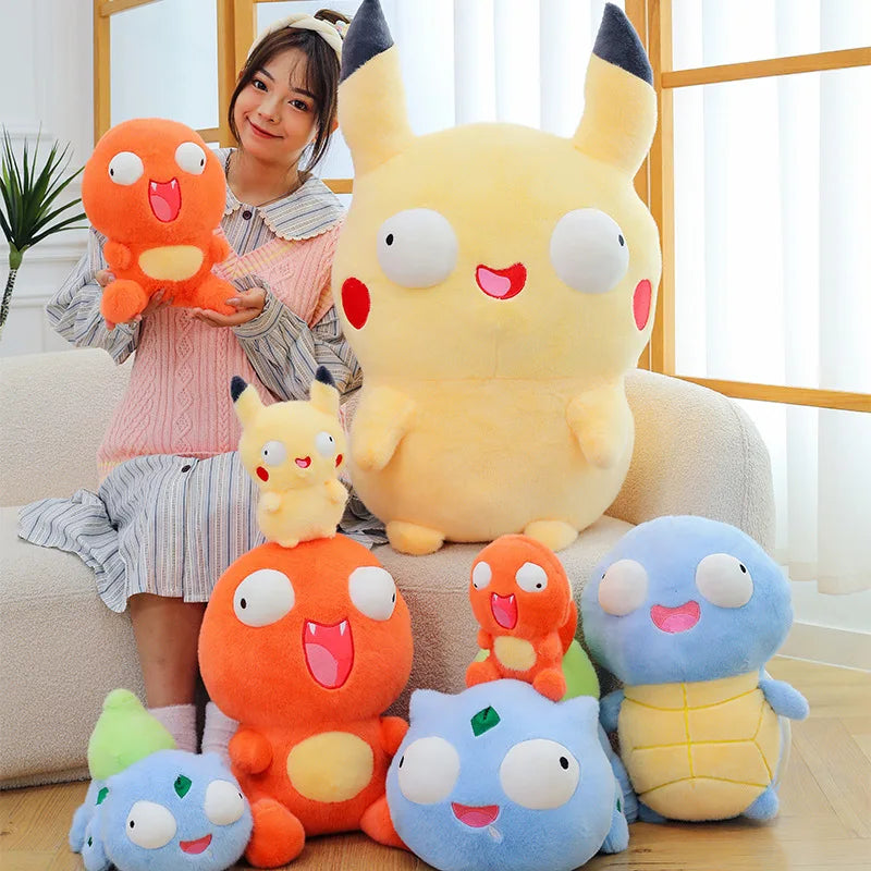 23cm Cute Pokemon Series Plush Toys Pikachu Little Fire Dragon Soft Turtle Christmas Sleeping Pillow Plushier Doll Gift