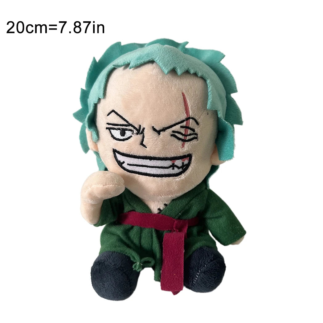 20cm One Piece Plush Toy Japanese Anime Luffy Zoro New Cartoon Character Doll Padding Classic Cute Beautiful Gifts For Kids Toys
