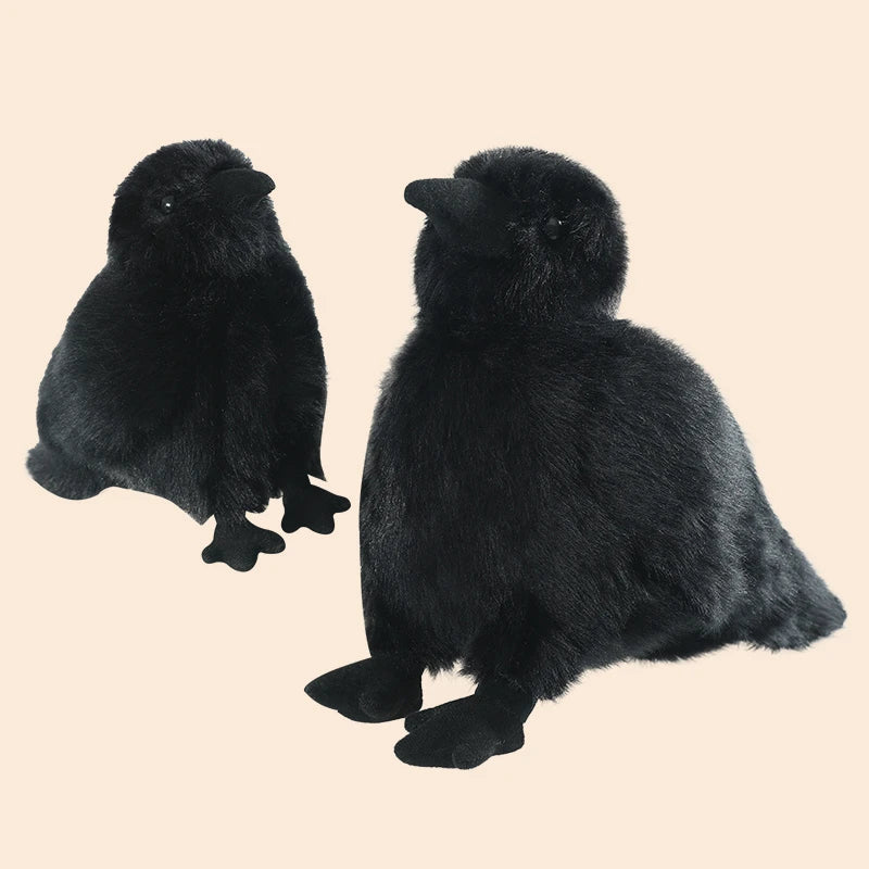 15-30cm Cute Lifelike Crow Bird Plush Toy Soft Pillow Black Bird Stuffed Plush Animals Kids Toy Gift For Children Birthday Gift