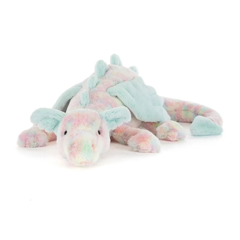2025 New Rainbow Flying Dragon Plush Toy - 66cm/88cm Soft Stuffed Animal, Colorful Winged Dragon for Kids &amp; Adults, Cozy Cuddly Companion”