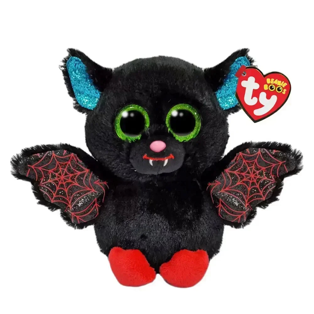 15cm Ty Big Eye Beanie Animals Plush Slick Fox Ferdinand Locky Axolotl  Dexter Icy Seal Heather Cat Children Toy Holiday Gift