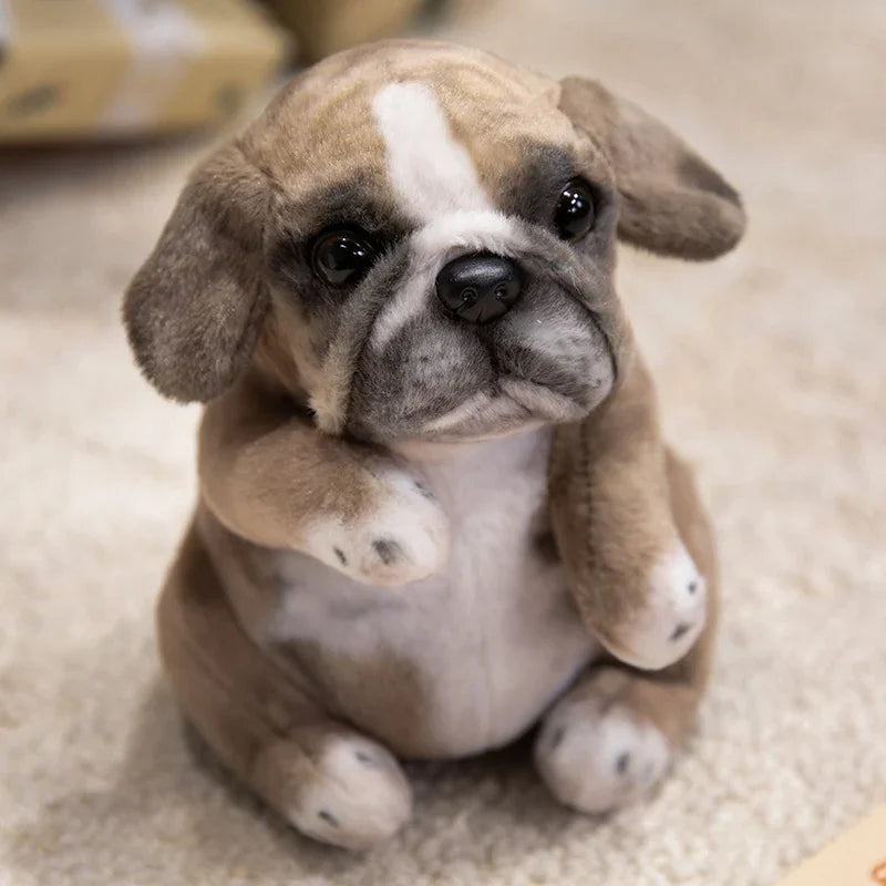 Hot Sale Realistic Sitting Poodle Pug Puppy Plush Toys Stuffed Doggy Cute Fluffy Plush Pet Room Decor Children Birthday Gift