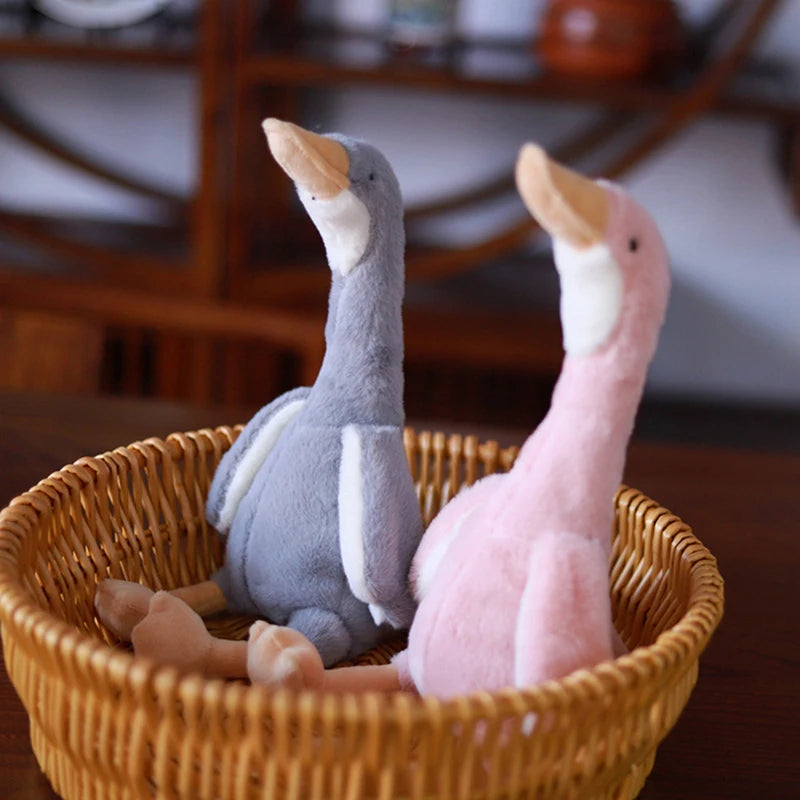 Cute Long Neck Goose Stuffed Plush Doll Soft Plushie Animal Toy for Kids Baby Children Birthday Gifts