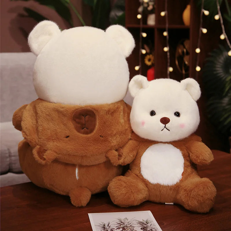 Kawaii Giant Bear Cosplay Panda Doll Creative Plush Toy Cartoon Zoo Animal Plushie Throw Pillow Birthday Xmas Gift Home Decor