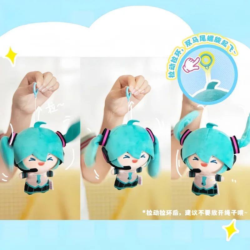 New Genuine Spot Miku Double Ponytail Rotary Doll Pull Start Pendant Fufu Doll Interesting Toy Trendy Products Gifts