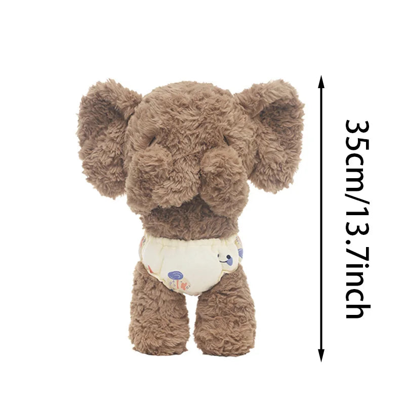 35cm Appease Baby Elephant Plush Toys Companion Elephant Plush Toys Shy Elephant Cartoon Animal Doll Children Birthday Gift