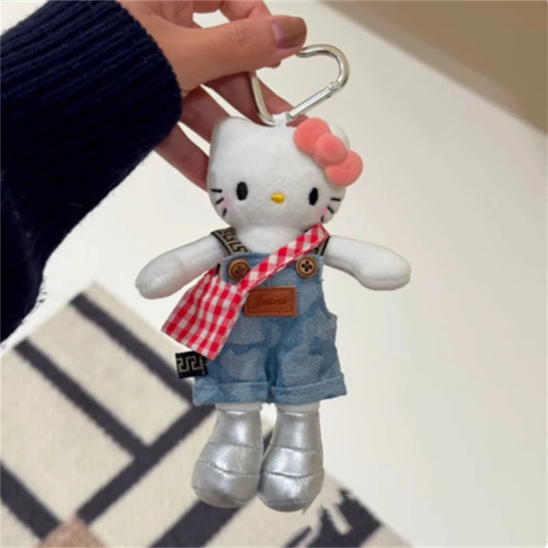Sanrio Hobby Long Legs Hello Kitty Cartoon Translated Mixed Style Series Plush Doll Pendant Bags and Dresses Birthday Gift