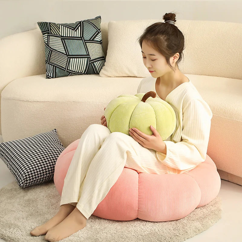 18-35cm Kawaii Simulation Nordic Halloween Pumpkin Plush Toys Lovely Soft Plant Stuffed Doll Holidays Props Decor Throw Pillow