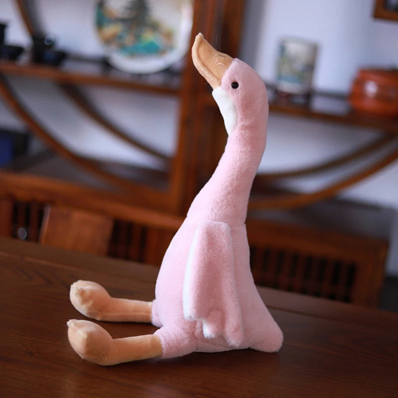 Cute Long Neck Goose Stuffed Plush Doll Soft Plushie Animal Toy for Kids Baby Children Birthday Gifts