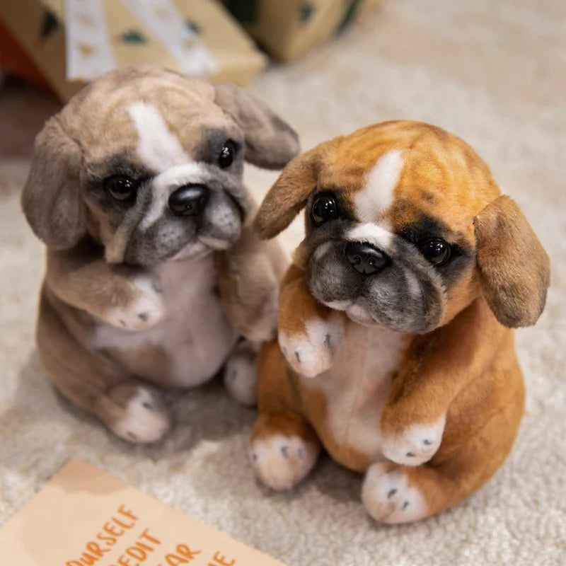 Hot Sale Realistic Sitting Poodle Pug Puppy Plush Toys Stuffed Doggy Cute Fluffy Plush Pet Room Decor Children Birthday Gift