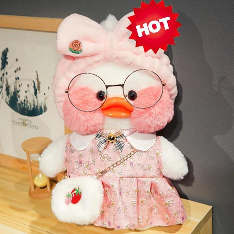 New plush Cute Lafan Duckes Cafe Duckes 30cm Doll Plush Toy Stuffed Soft Doll Kawaii Animal Pillow Birthday Gift for Kids
