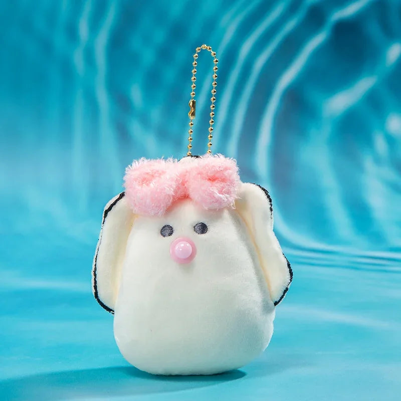New Marine Animal Pendant Crab Lobster Devil Fish Octopus Sardine Oyster Fish Plush Doll Soft Stuffed Toys Key Ring Cartoon Gift