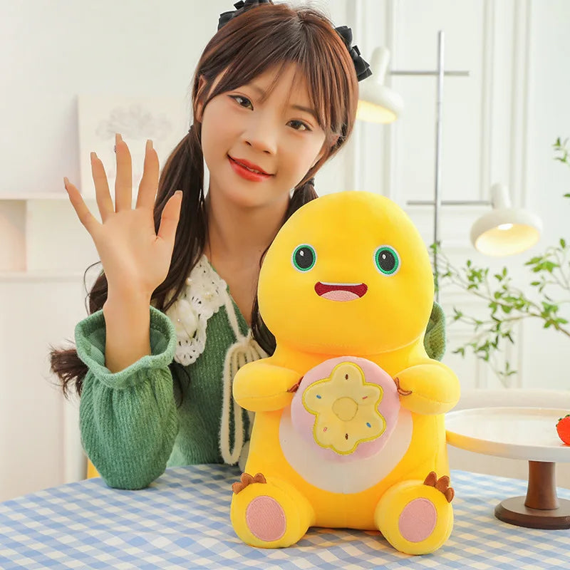 1pc 25cm/9.84in Cute milk dragon plush toy doll dinosaur cartoon doll Douyin explosive grabber doll birthday gift
