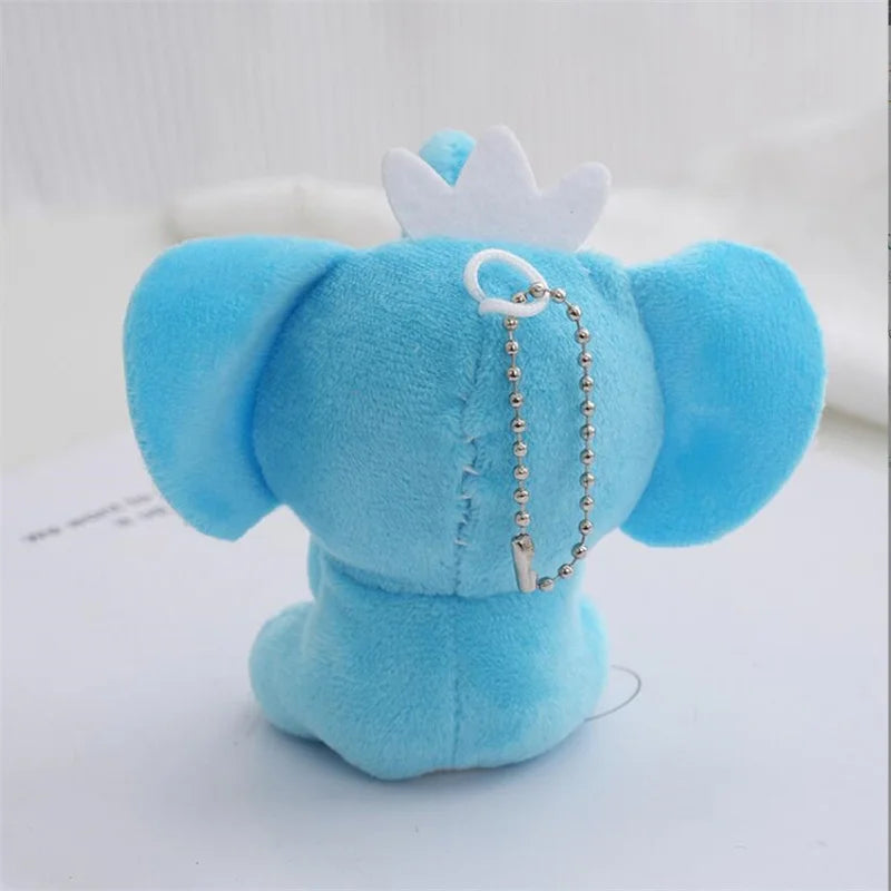 10CM New Elephant Plush Toys Holiday Gift Cute Animal Stuffed Pendant Doll For Girls&Boys Backpack Keychain 3 Color