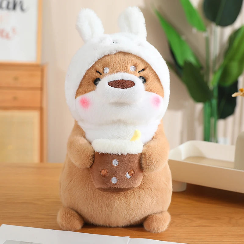 Kawaii Otter Plush Toy Lovely Otter Turn to Dinosaur Rabbit Unicorn Stuffed Doll Soft Cartoon Animal Pillow Birthday Gift