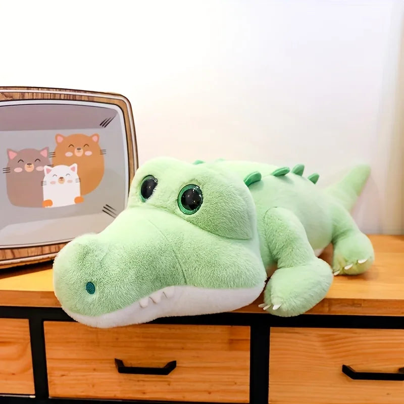 35cm Cute crocodile plush toy, cute plush with big eyes, Kawaii, the most suitable plush toy for bedroom and living room