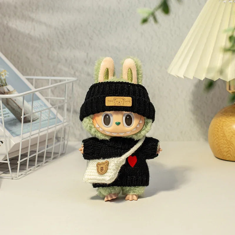 Blind Boxes Sweet Character For Labubu Monster Series Clothes Mystery Kids Charming Toy Fluffy Adorable Huggable Present Lovable