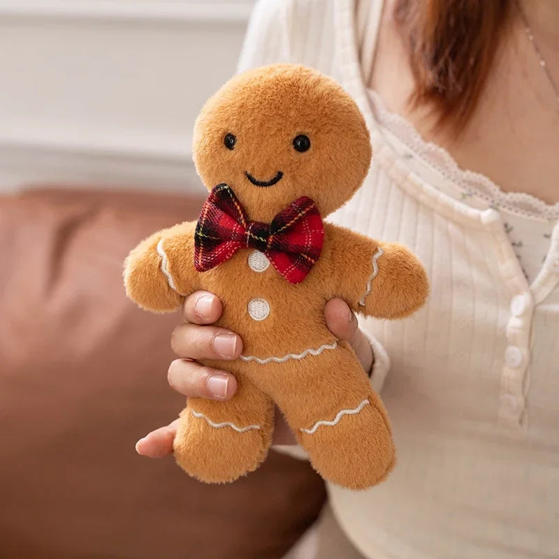 Christmas Gingerbread Man Pendant Plush Doll Car Key Chain Home Decor Toy for Kids Xmas High Quality Gift