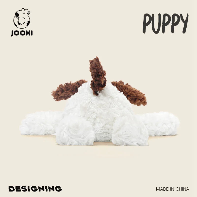 35cm Cute Lying Dog Plush Toys Fluffy Cartoon Puppy Doll Kids Companion Soothing Fun Doll Lovely Room Decor Kid Birthday Gift