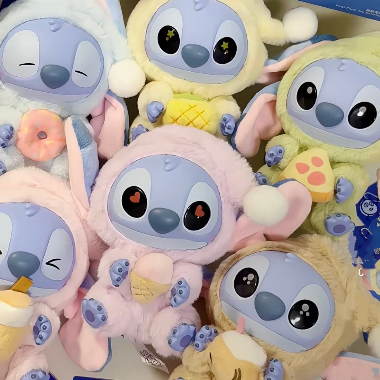 Disney Stitch Plush Toys Movie Model Toy Eat Something Before Sleep Series Cartoon Anime Room Decoration Doll Kids Birthday Gift