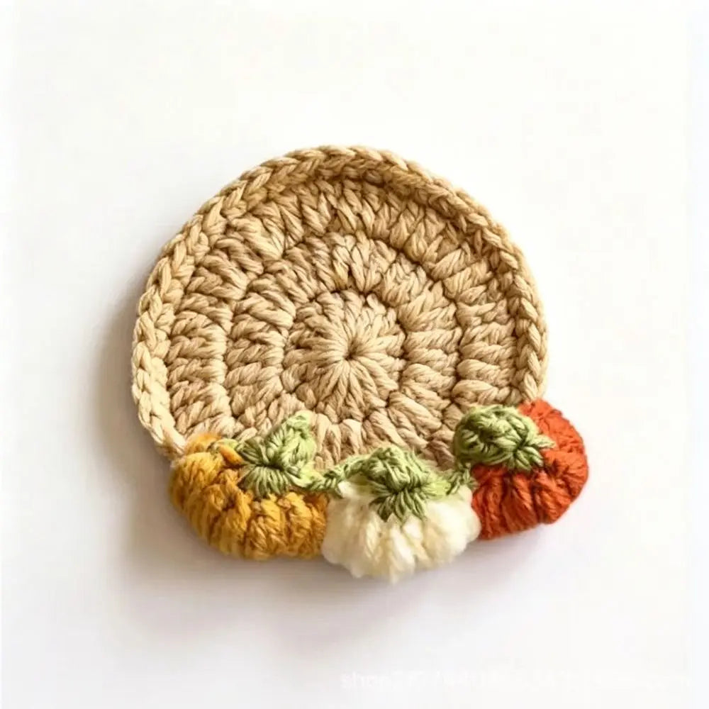Handmade Crochet Animal Coaster, Cotton Cup Mat for Coffee Tables, Cute Frog Duck Turtle and Woodland Animal Desk Decor