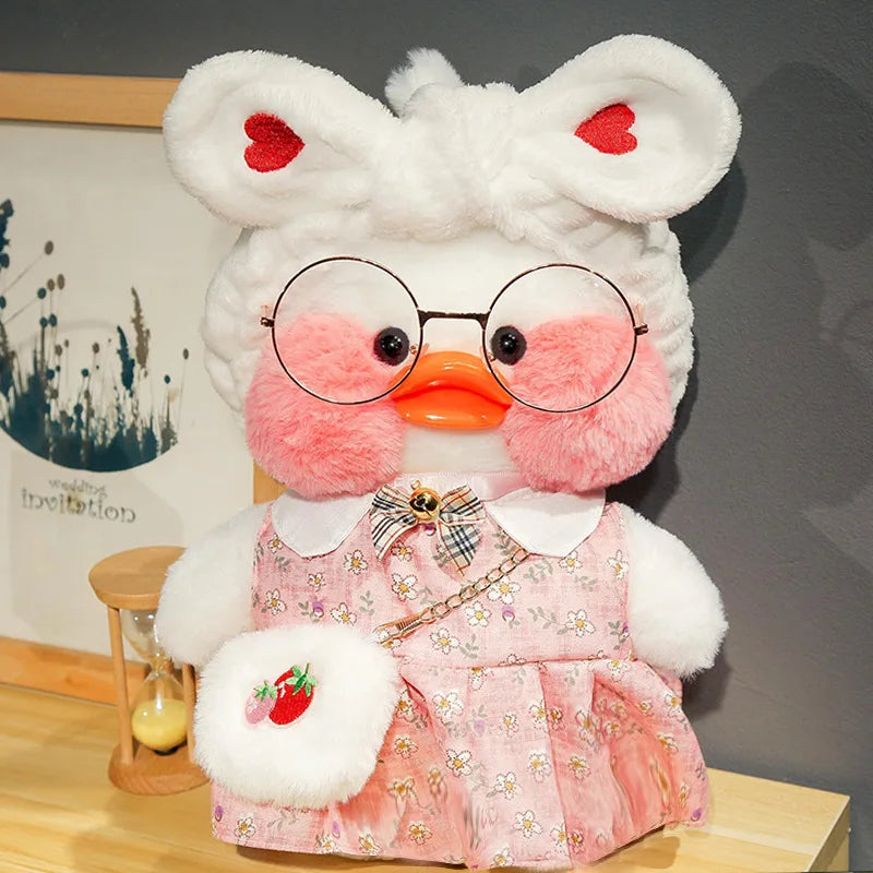 New plush Cute Lafan Duckes Cafe Duckes 30cm Doll Plush Toy Stuffed Soft Doll Kawaii Animal Pillow Birthday Gift for Kids