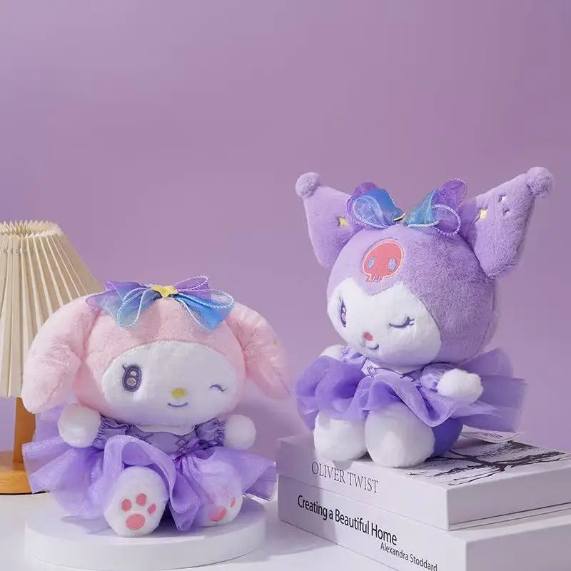 Sanrio Kuromi Plush Toy Cartoon Anime Melody Big Ear Dog Galaxy Supernova Series KT Cat Plush Toy Gift for Girlfriend's Birthday
