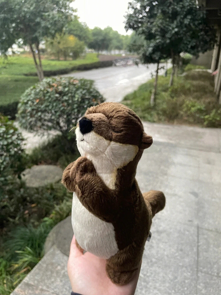 18cm Cute Otter Plush Toy Japanese Style Stuffed Animal Praying Otter Plushies Kawaii Doll For Girl Plush Otter Xmas Gifts