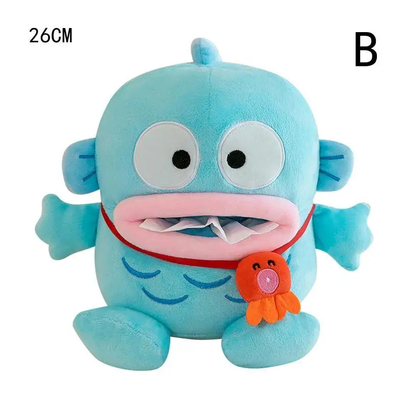 Sanrio Cute Hangyodon Pendant Tissue Cover Funny Hangyodon Small Tissue Cover Bag Pendant Gifts Girl