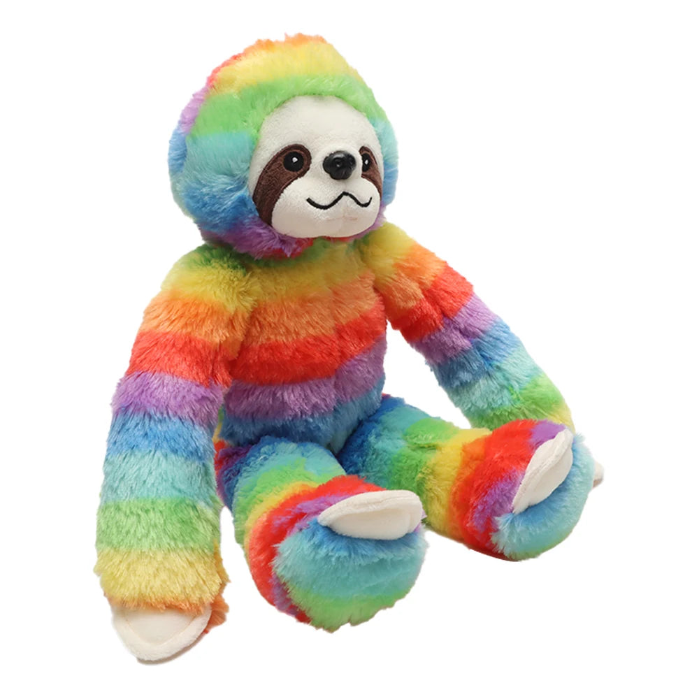 40cm Rainbow Sloth Plush Toys Soft Stuffed Colorful Sloth Dolls Movie Stuffed Animals Birthday Gifts Toys for Kids Home Decor