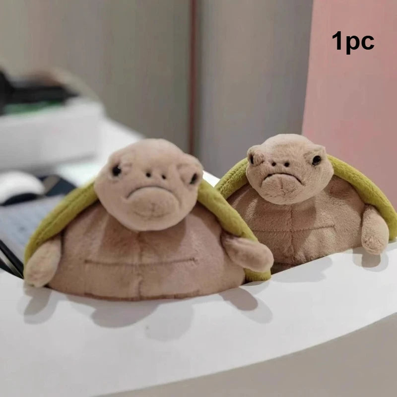 “28cm Turtle Plush Toy - Shelly the Soft Cuddly Stuffed Turtle, Healing Companion with ‘Patience Blooms’ Charm for Kids & Adults”