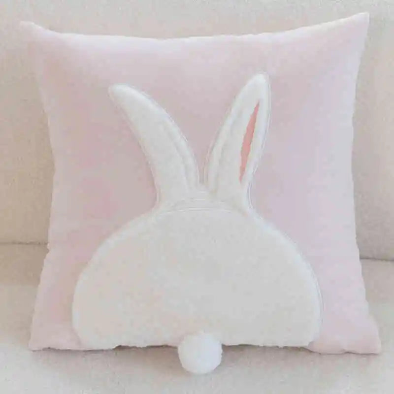 Cloud Bunny Textured Pillow Cover – 45 × 45 cm