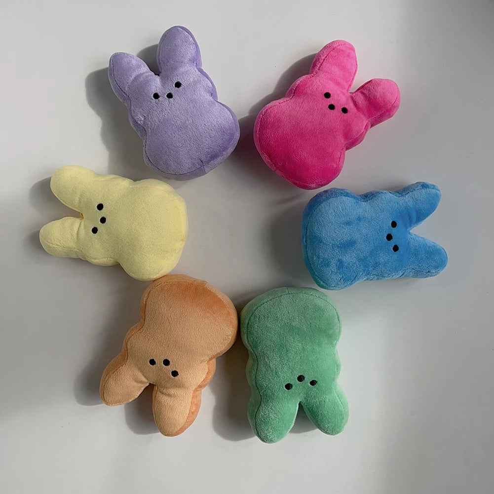 3pcs Peeps Easter Bunny Plush Toy Hand Figure car Ornament Doll mini rabbit Birthday Gift Short Plush PP Cotton Sofa decorations