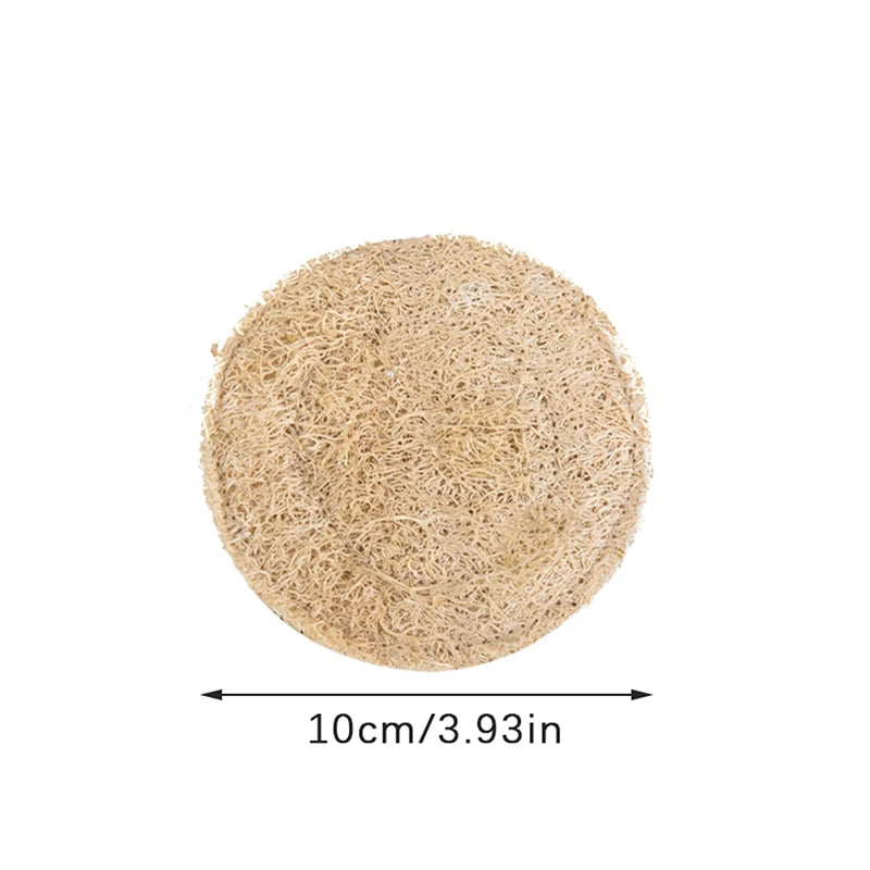 Natural Loofah Fiber Tea Mat, Round Cup and Teapot Pad in Single or Double Layer Styles for Calm Tea Tables
