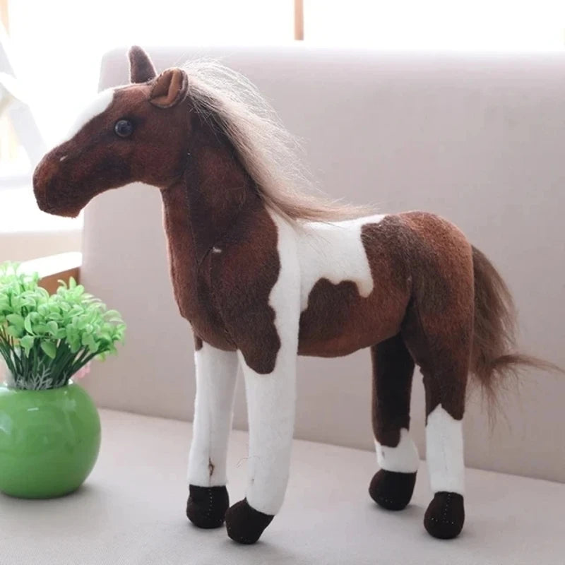 28cm Cute Creative Cartoon Simulation Horse Plush Toy Doll Home Decoration Ornaments Children Kawaii Toy Boyfriend Birthday Gift