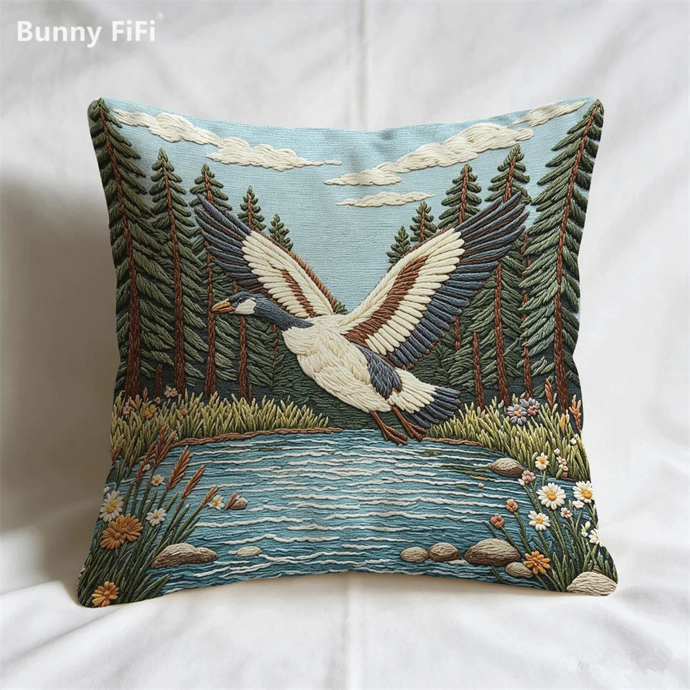 Woodland Tales Stitch-Effect Pillow Covers